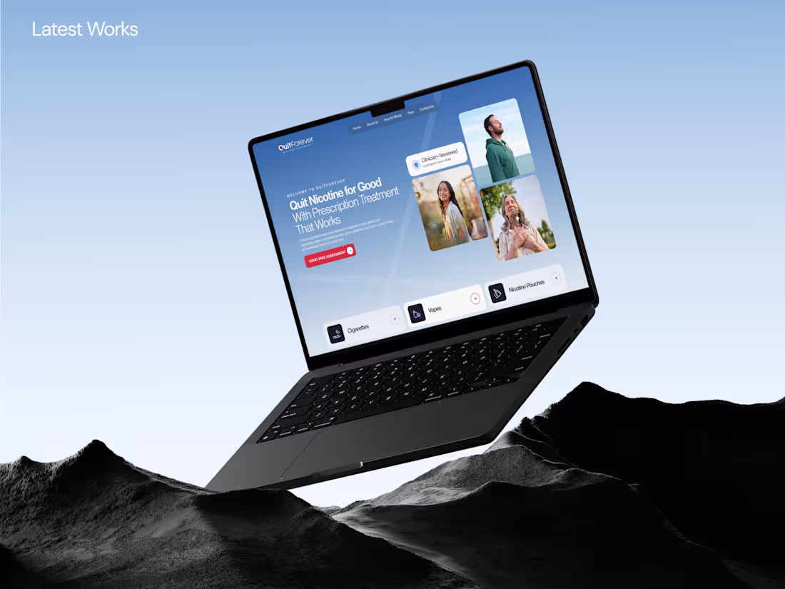 Cover image for QuitForever – Healthcare Website Homepage