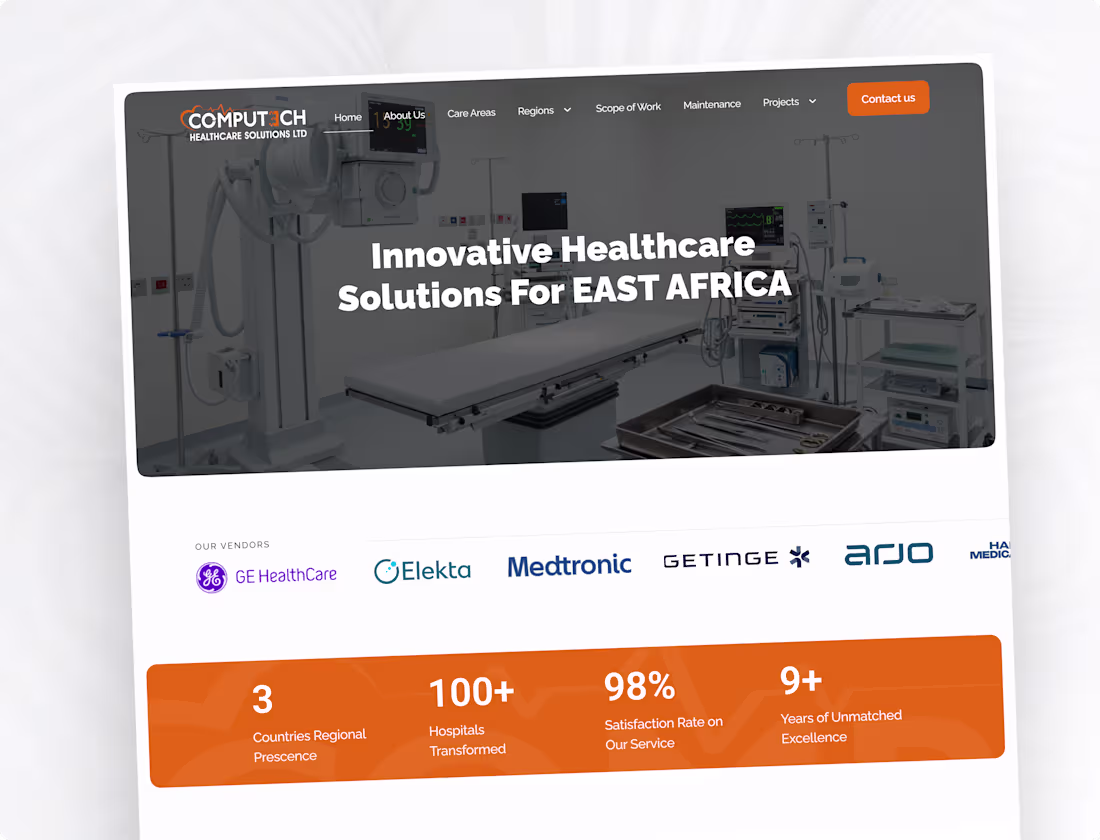 Cover image for Responsive Website Design for Computech Healthcare