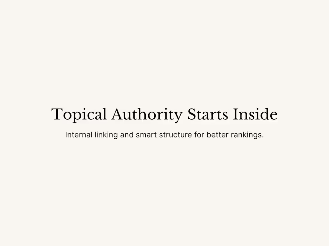 Cover image for Internal Linking for Topical Authority