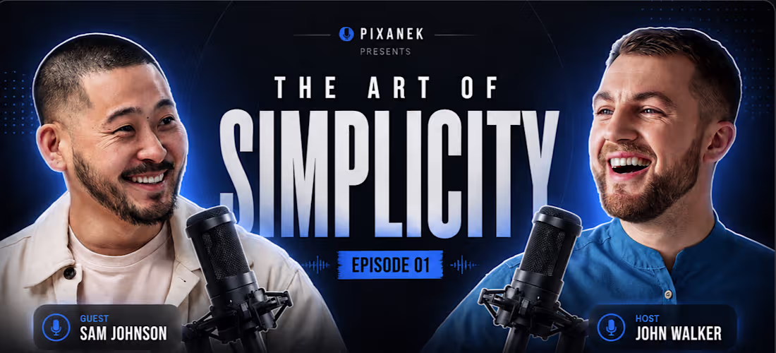 Cover image for A clean, high-impact podcast thumbnail