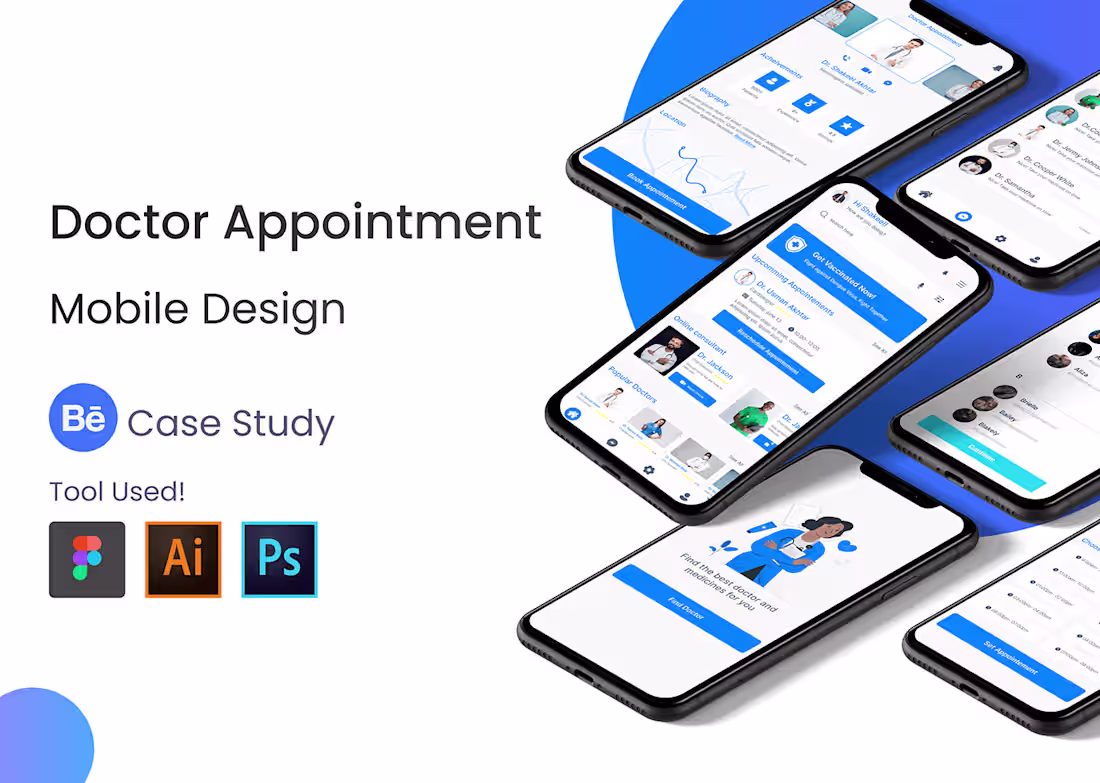 Cover image for Doctor Appointment App UX UI Case Study