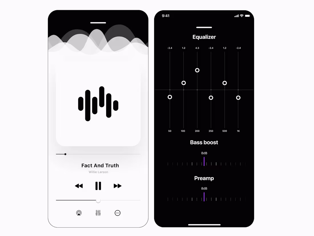 Cover image for Audio Player UI | High-Contrast Equalizer Concept