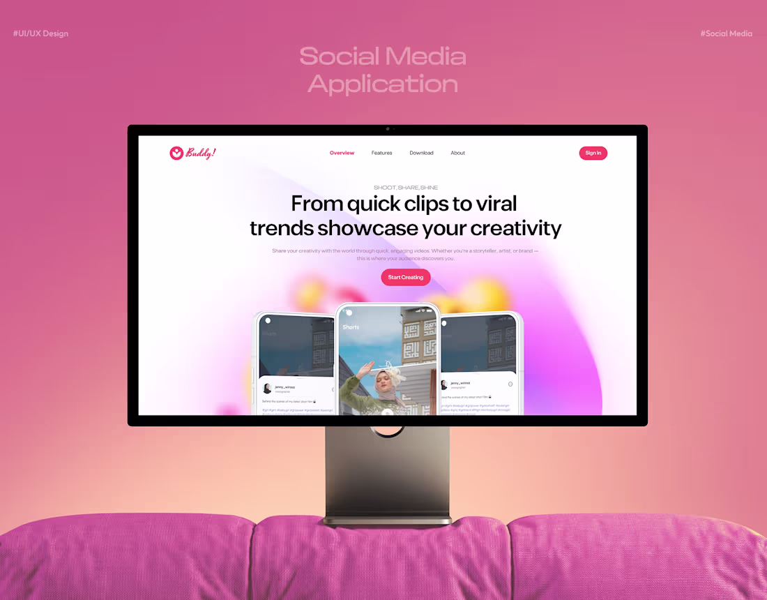 Cover image for Landing Page for Social Media App