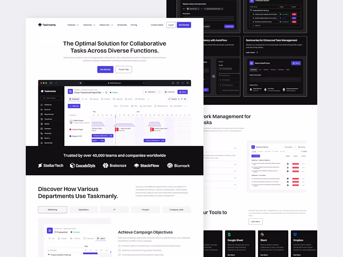 Cover image for Taskmanly UI Kit - Task Management Landing Page