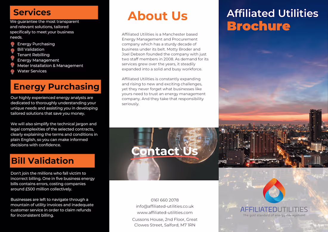 Cover image for Company brochure designed for client specific proposal