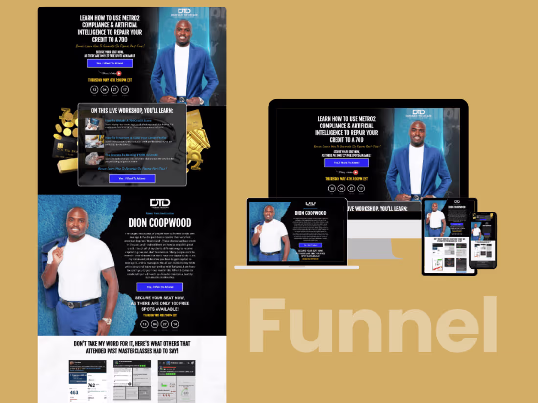Cover image for Clickfunnel Landing Page Design and Appointment Booking