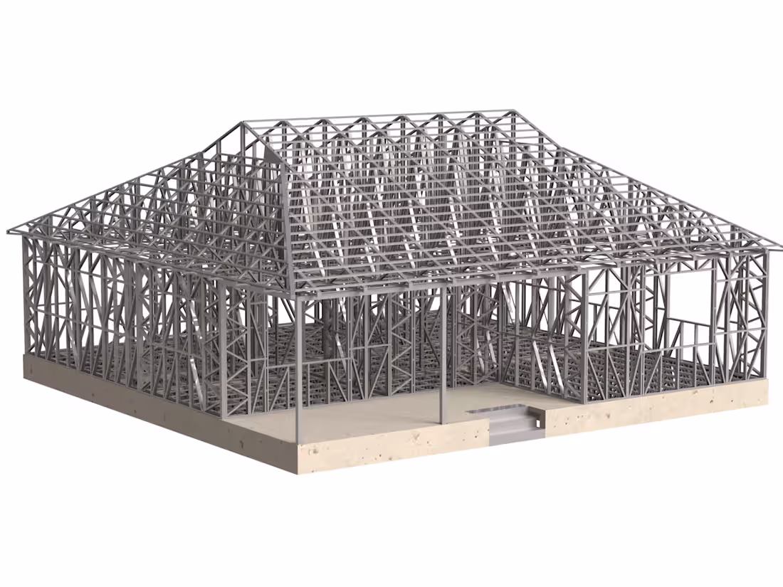Cover image for Light Gauge Steel Frame House (More than 6000 parts)