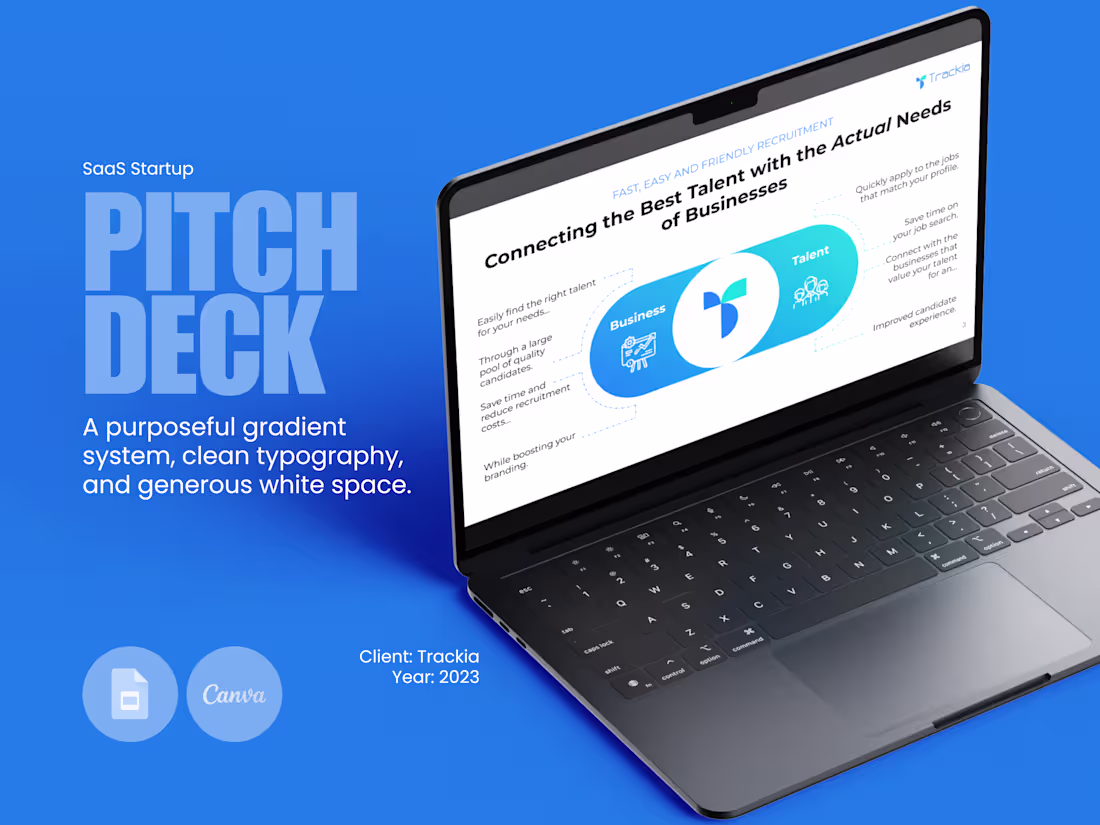Cover image for Investor Pitch Deck for Trackia