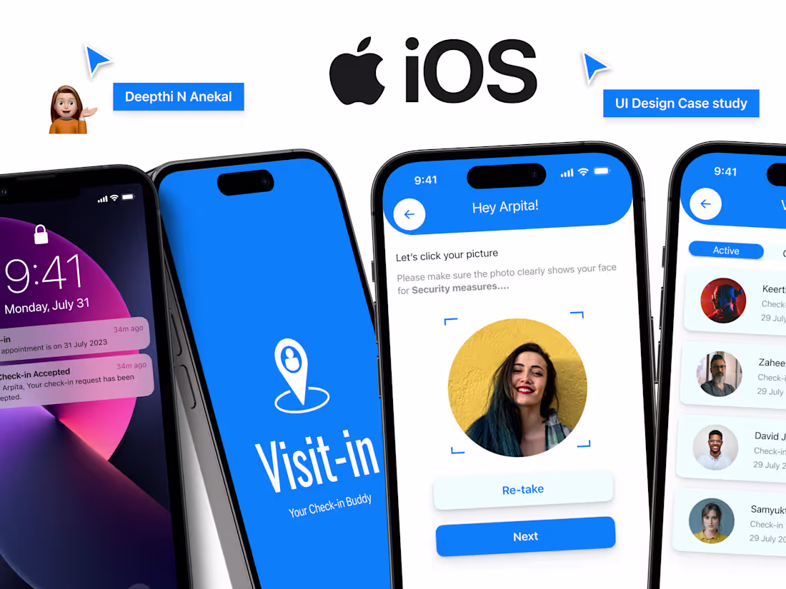 Cover image for Visitor Management Solution| iOS | UI Design Case study :: Beha…