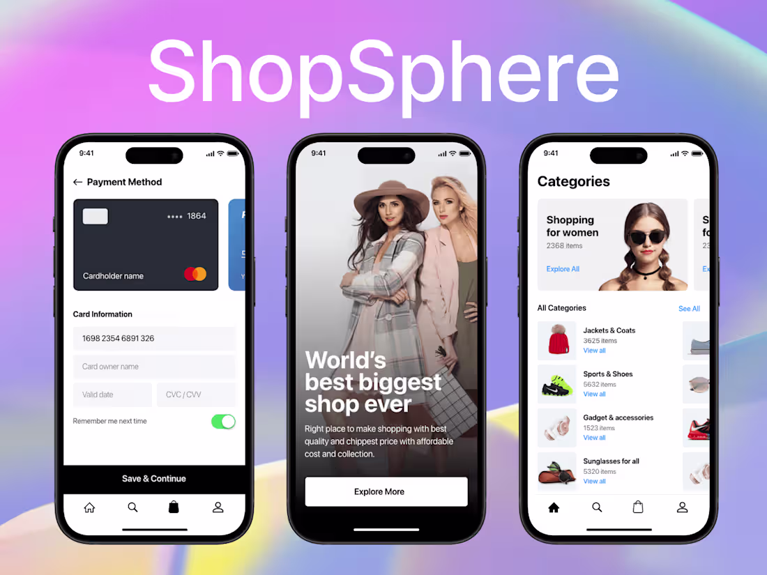 Cover image for ShopSphere - An eCommerce Application made with flutter