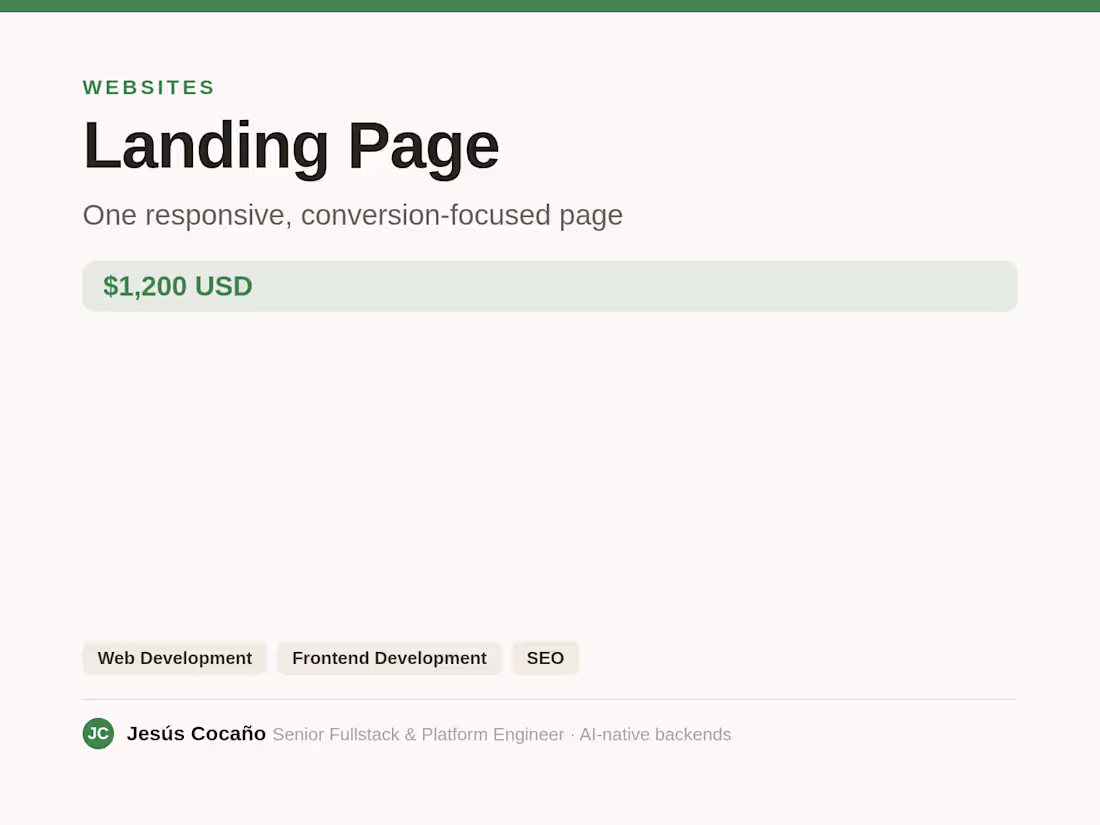 Cover image for Landing Page
