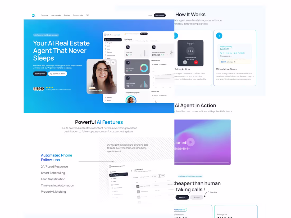 Cover image for Real estate AI website