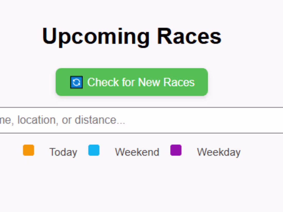 Cover image for Project: RaceCalendar Role: Front-End & UX Developer I built...