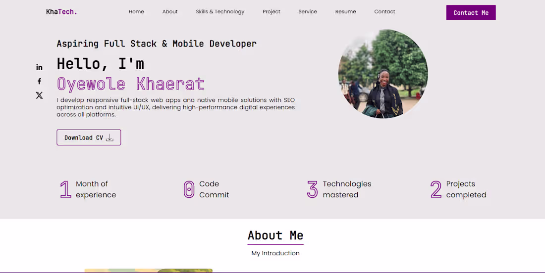 Cover image for KhaTech is a personal portfolio