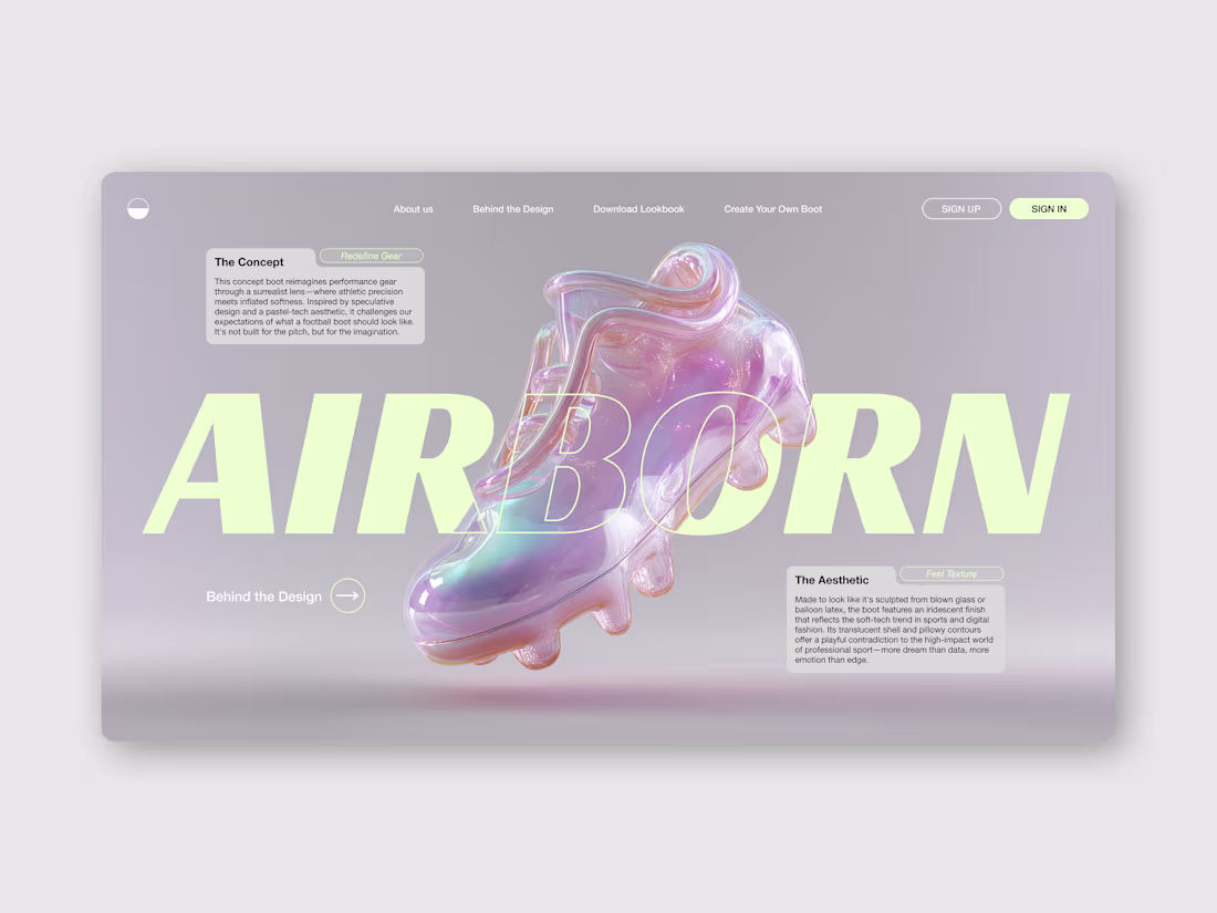 Cover image for AIRBORN – Futuristic Concept Slide