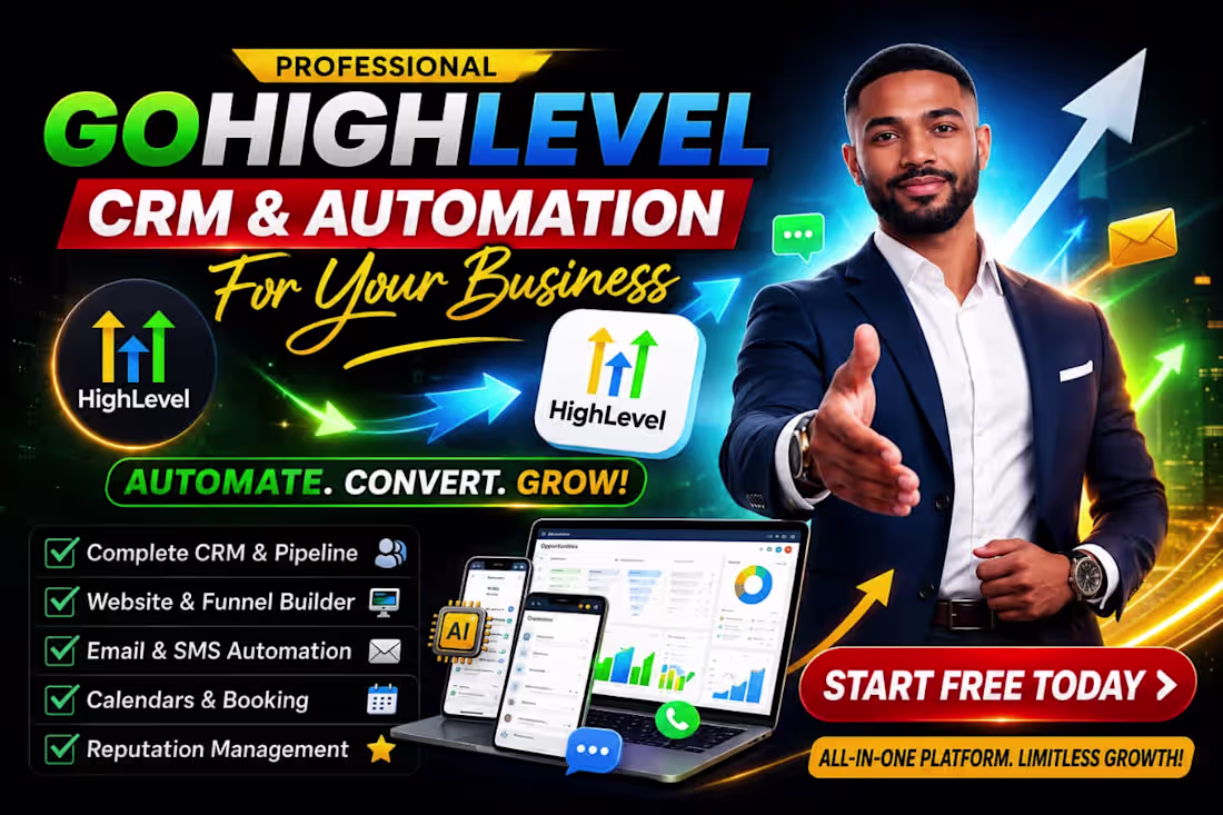 Cover image for Project Title: End-to-End GoHighLevel CRM