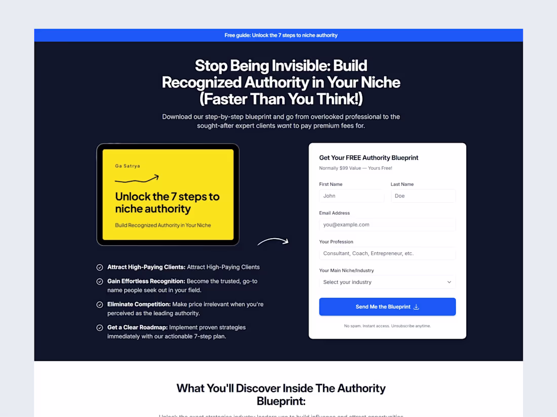 Cover image for Lead Generation Landing Page Design