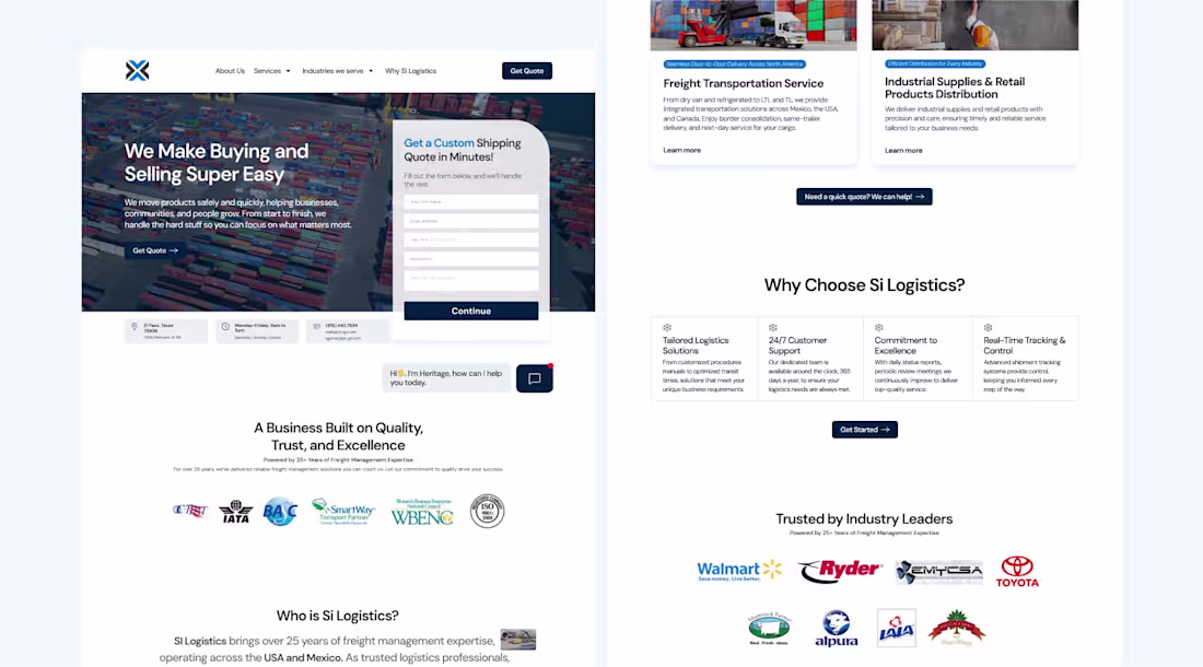 Cover image for User-Friendly Website Design for Si Logistics