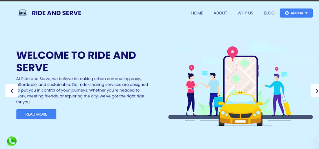 Cover image for RideServe — Account Selection Screen
Frontend: