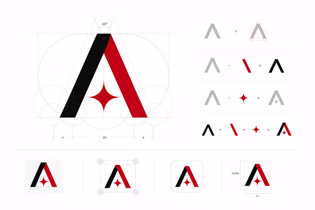 Cover image for The logo construction process focused
