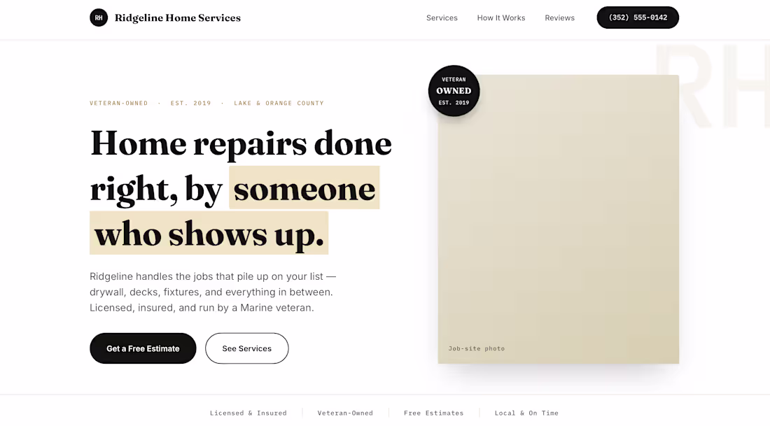 Cover image for Starter Website - Single Page