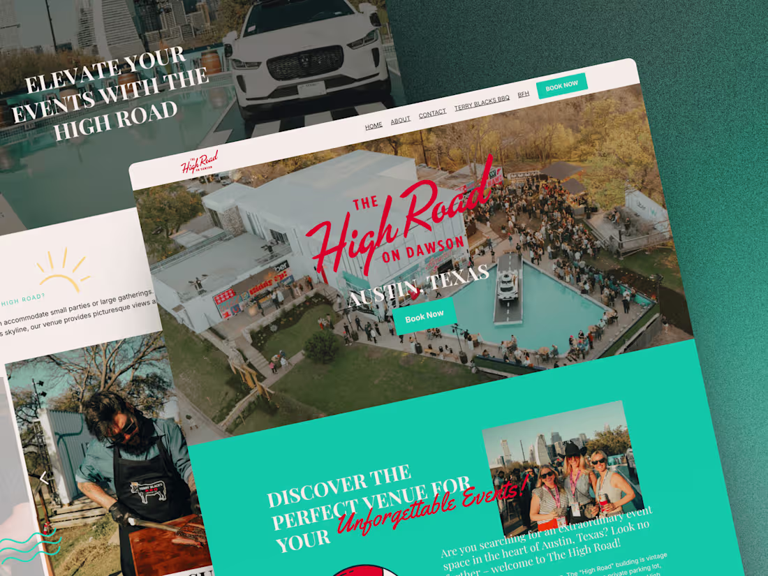 Cover image for The High Road on Dawson Event Venue Website