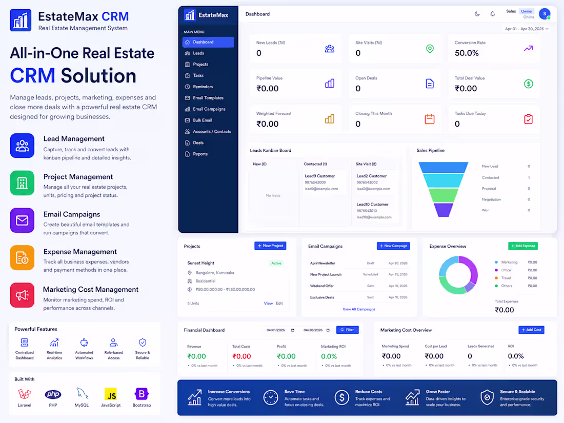 Cover image for 🏢 Real Estate CRM –