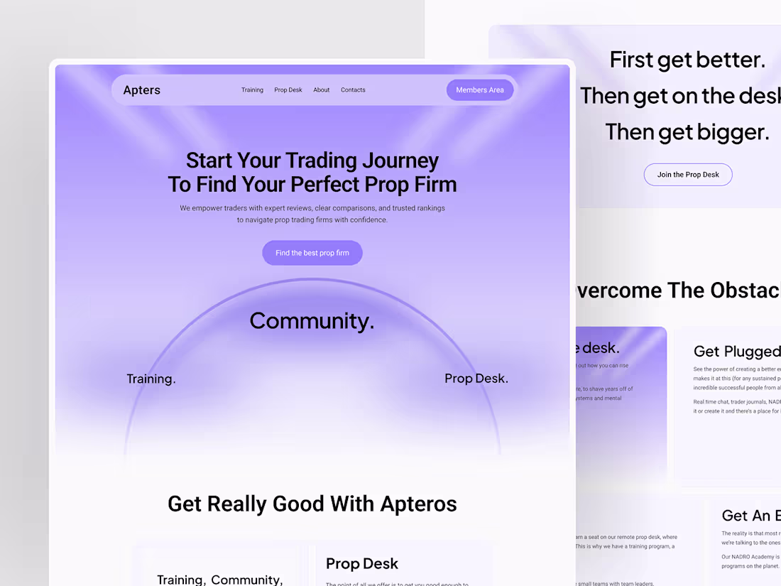 Cover image for Prop Trading Landing Page I Landing Page
