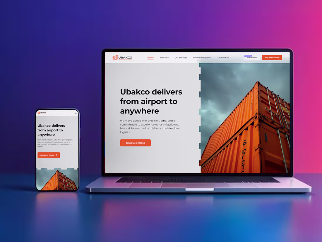 Cover image for Ubakco Logistics Website