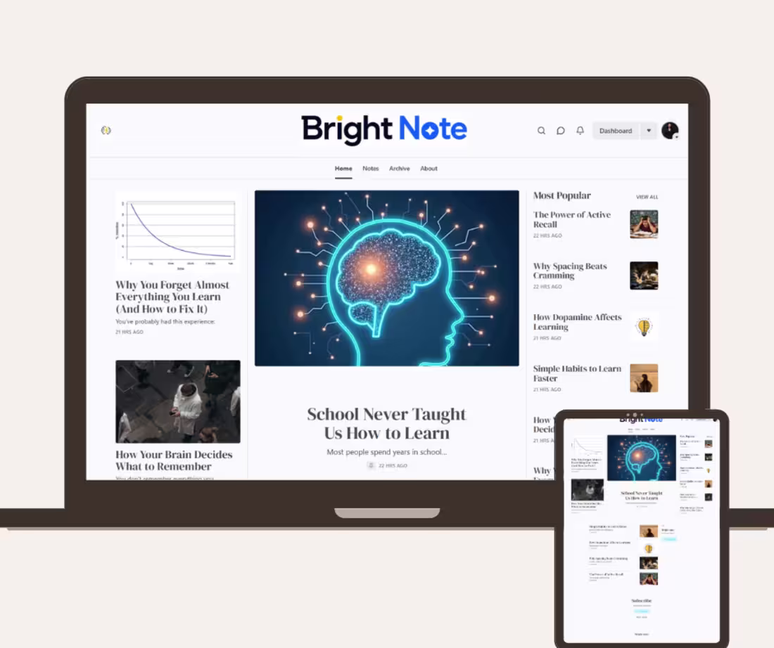 Cover image for Bright Note: A Science-Backed Learning