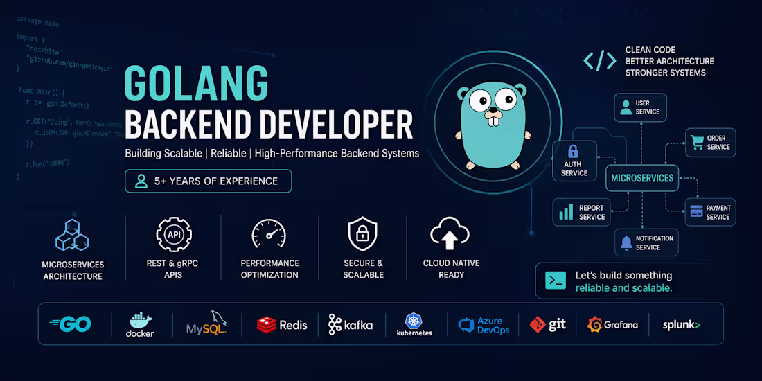 Cover image for Developed scalable Golang microservices and