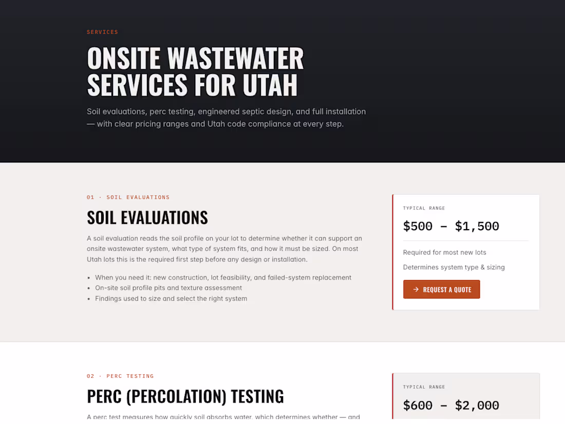 Cover image for Utah Septic Pros Marketing Website