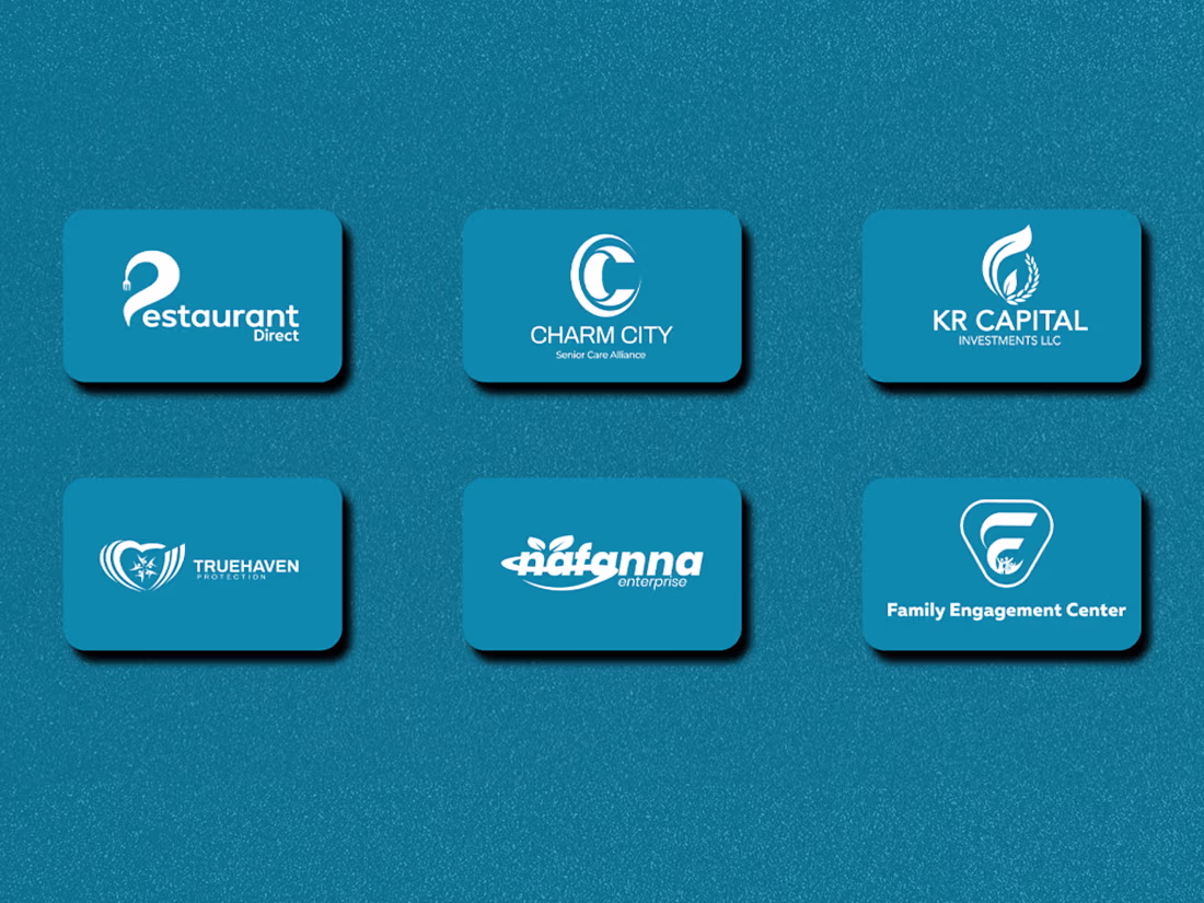 Cover image for A collection of brand identity logo designs created for diff...