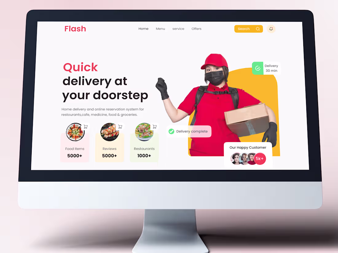 Cover image for Food Delivery Landing Page Design
