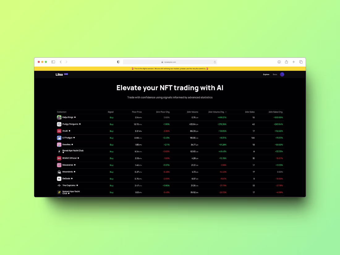 Cover image for Predictive Analytics Platform for NFT Price Movements