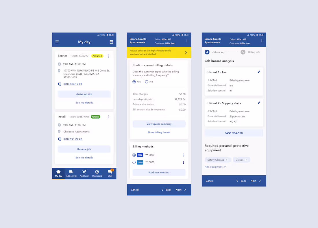 Cover image for Mobile app for tech issues on-site handling