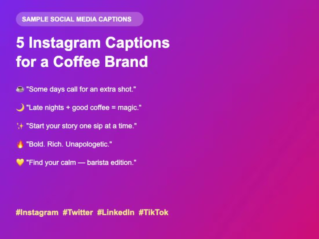 Cover image for 5 social media captions for
