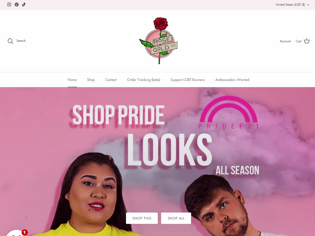 Cover image for Rose Gold Co. Website