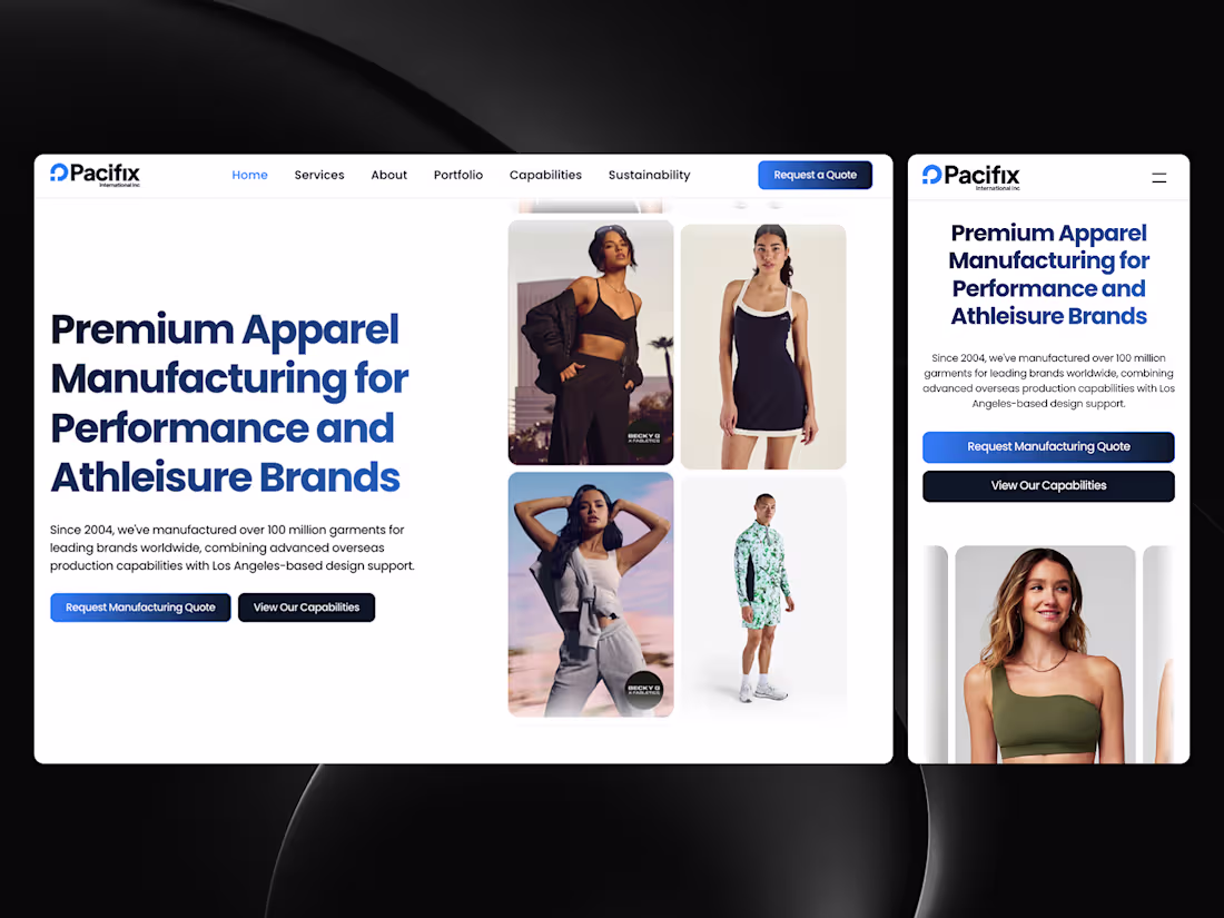 Cover image for Framer Website Design - Apparel Manufacturers