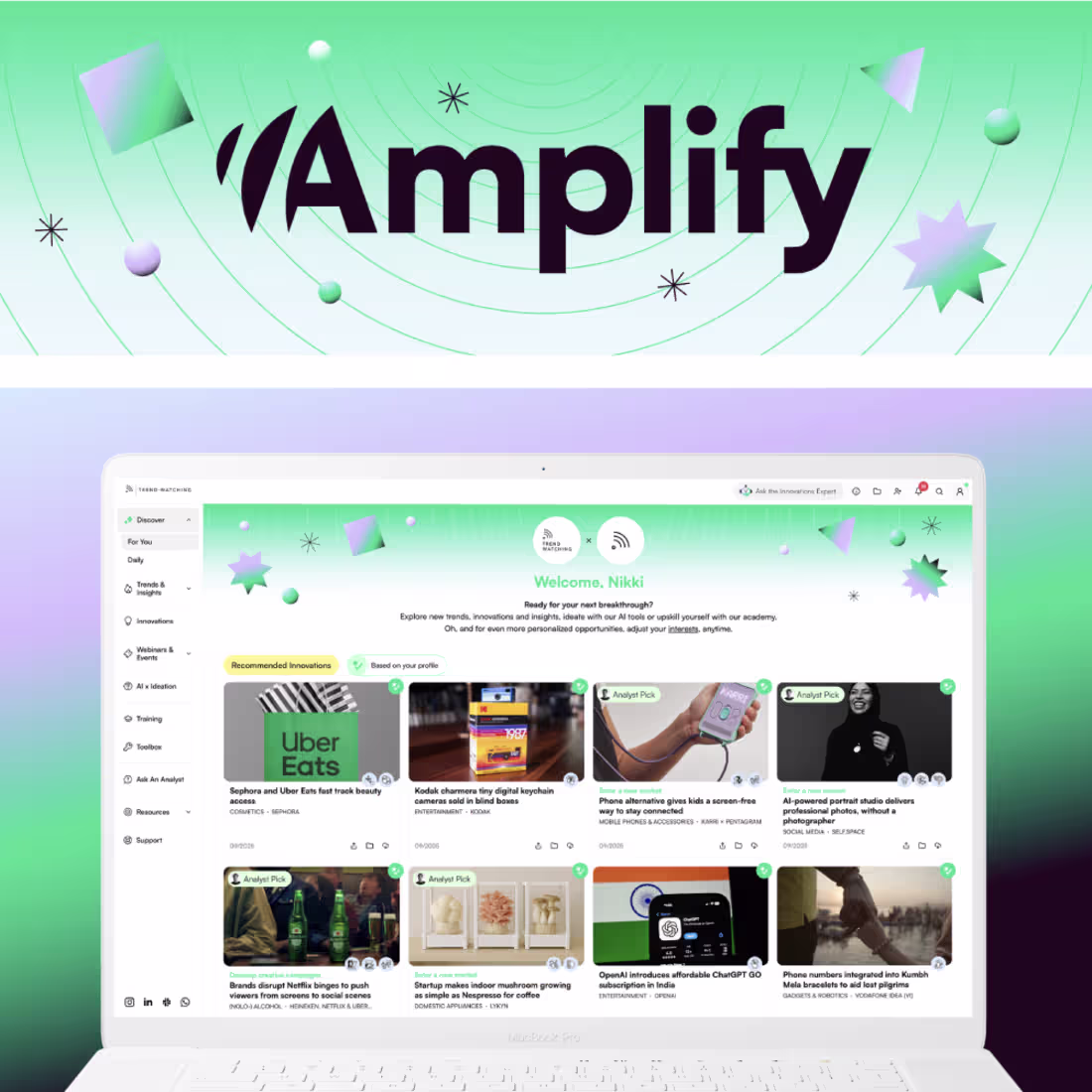 Cover image for Amplify, visual identity for a