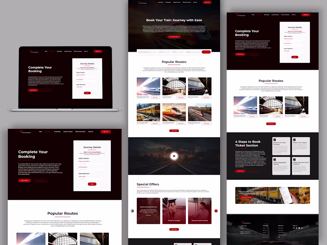 Cover image for Train Ticket Booking UI Design