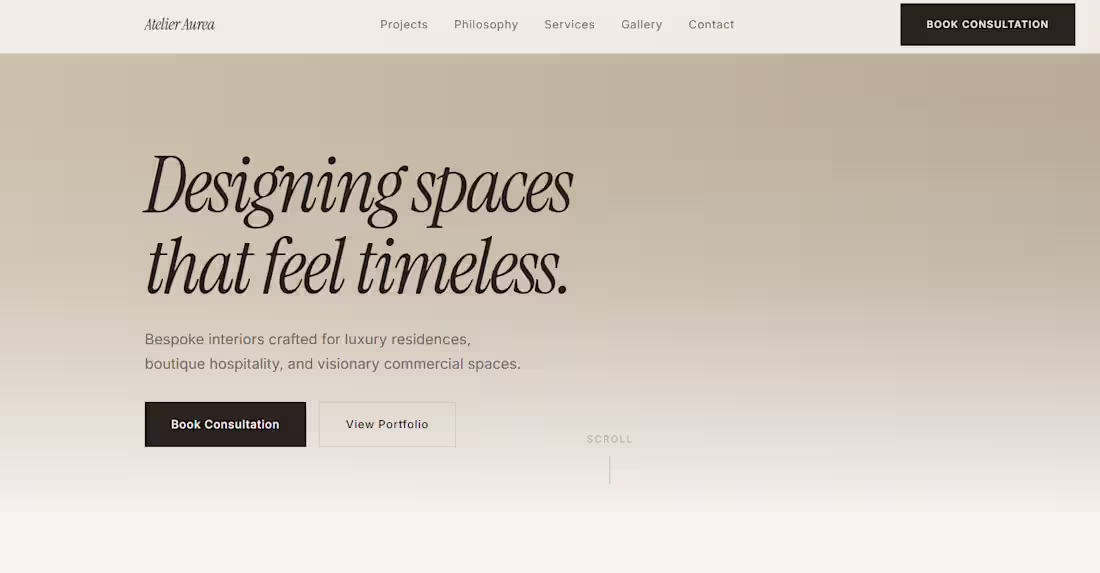 Cover image for A highly refined editorial website