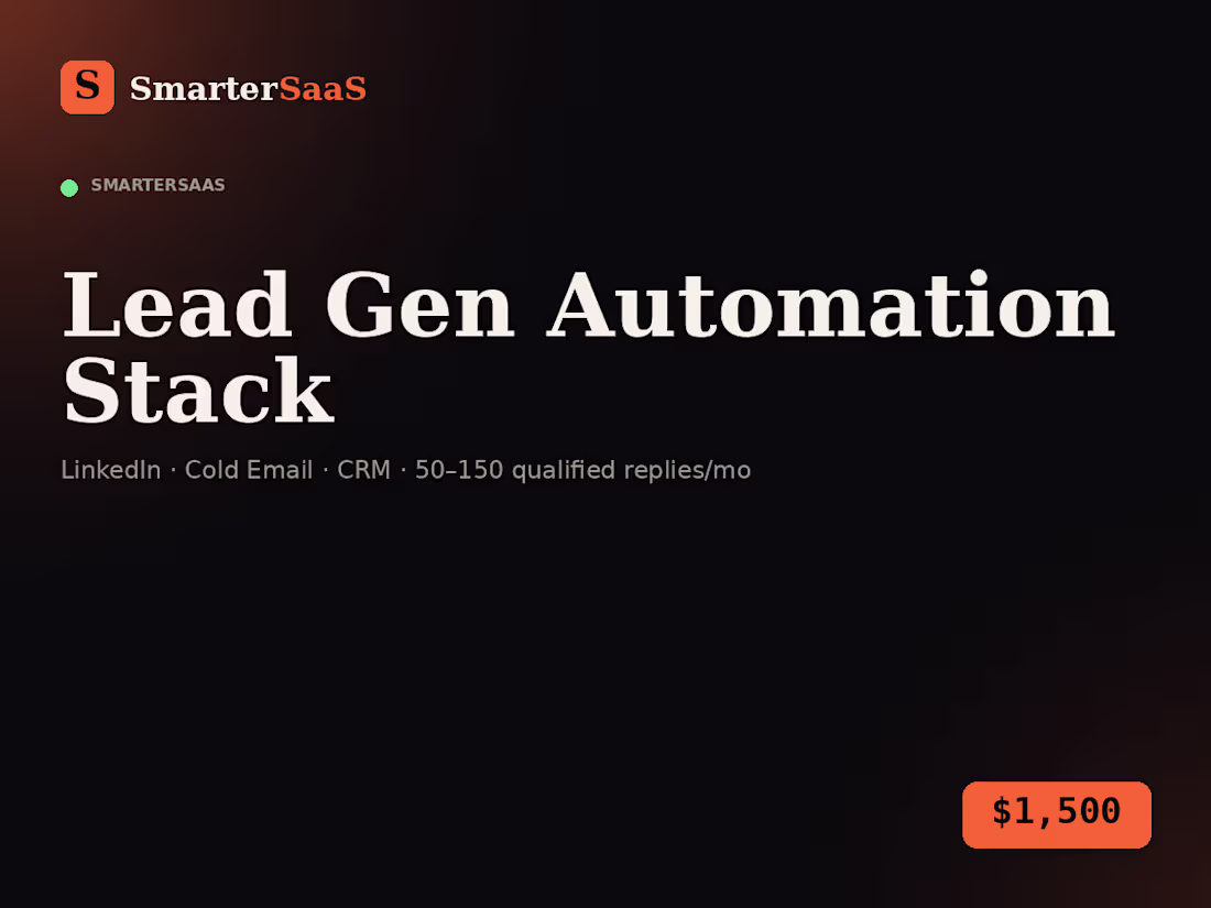 Cover image for Lead Gen Automation Stack (LinkedIn + Email + CRM)