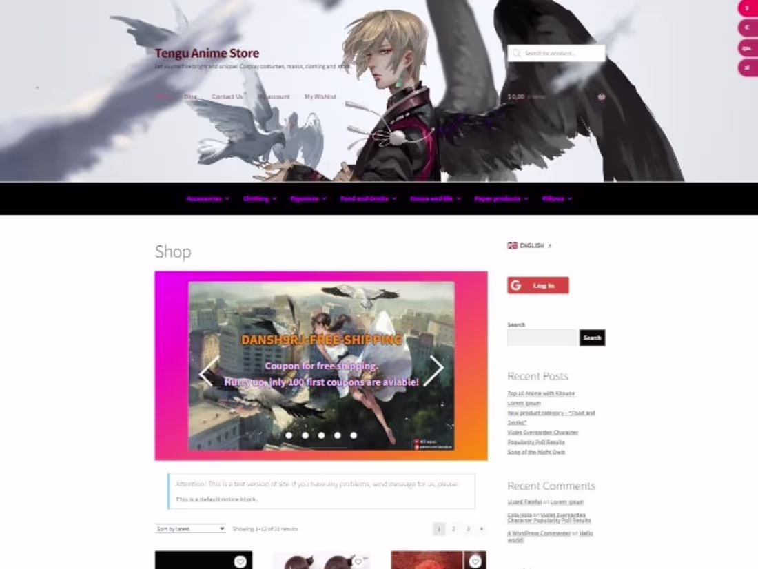 Cover image for Tengu Anime Store