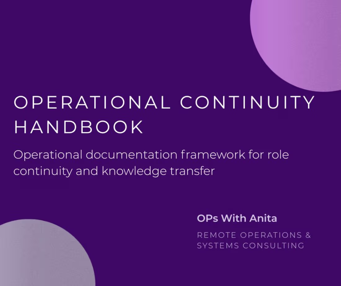 Cover image for Operational Continuity Handbook
