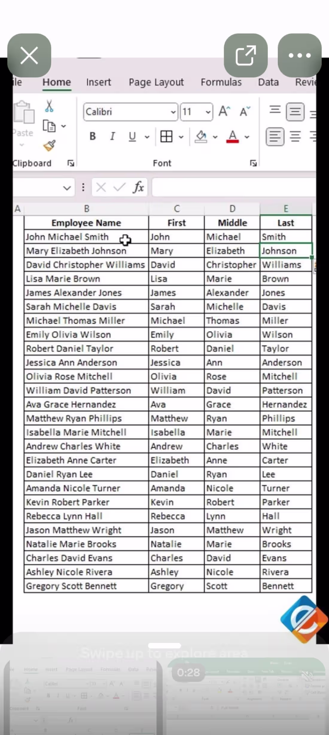 Cover image for Data Cleaning - Excel Name Separation