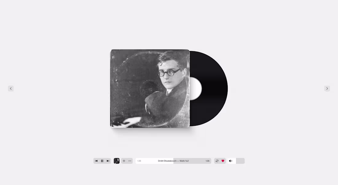 Cover image for Minimal music player