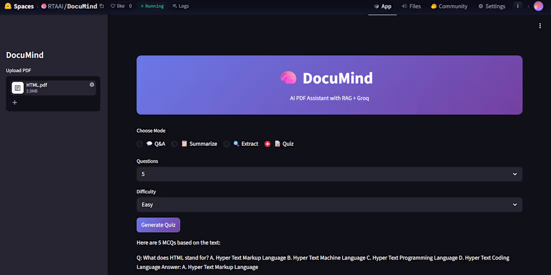 Cover image for AI PDF Assistant with RAG