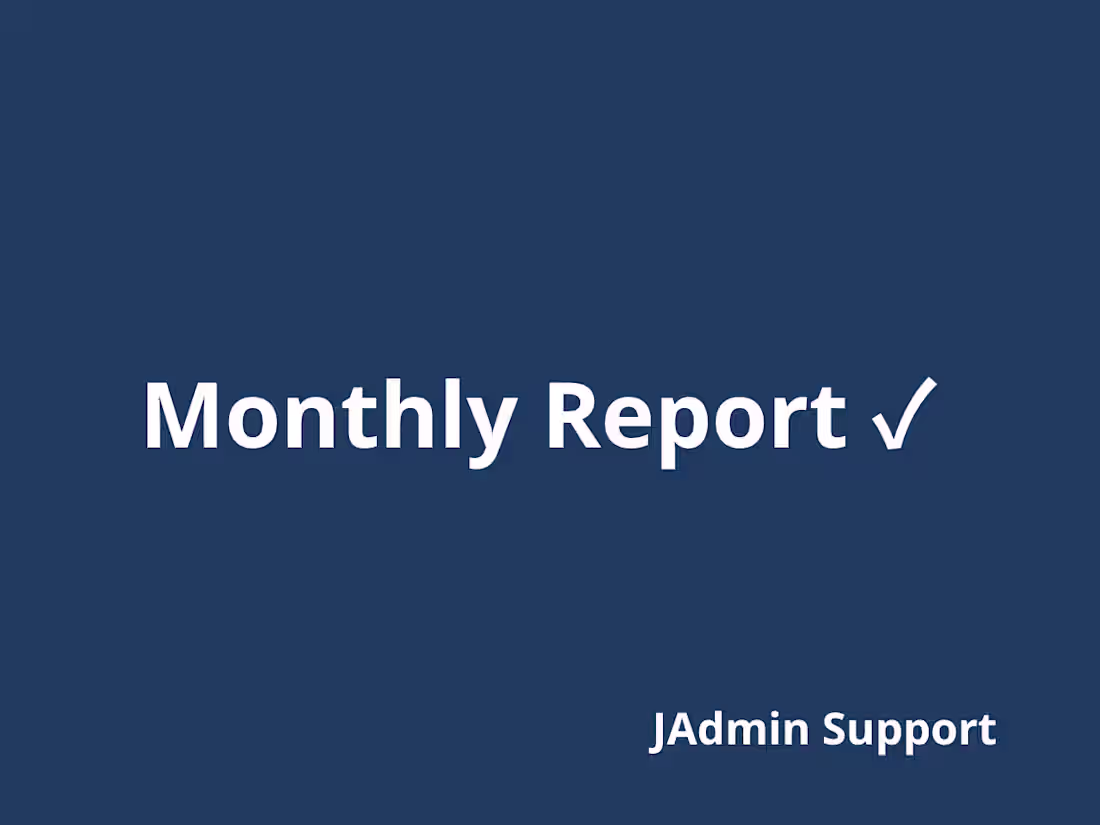 Cover image for Created a monthly reporting system
