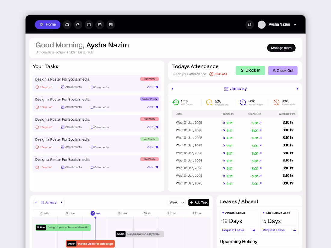 Cover image for HR Management App Design